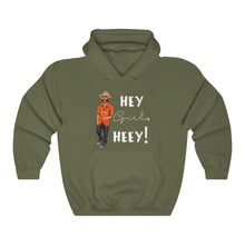 Load image into Gallery viewer, Hey Girl Heey! White Logo Hooded Sweatshirt