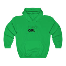 Load image into Gallery viewer, Trini Girl Black Hooded Sweatshirt