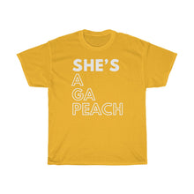 Load image into Gallery viewer, She&#39;s A GA Peach Unisex Heavy Cotton Tee