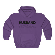 Load image into Gallery viewer, Husband Material Black Hooded Sweatshirt