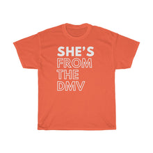 Load image into Gallery viewer, She's From the DMV Unisex Heavy Cotton Tee