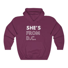Load image into Gallery viewer, She's From DC Unisex Heavy Blend™ Hooded Sweatshirt