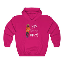 Load image into Gallery viewer, Hey Boy Heey! White Logo Hooded Sweatshirt
