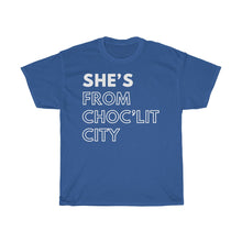 Load image into Gallery viewer, She's Choc'Lit City Unisex Heavy Cotton Tee
