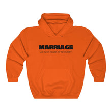 Load image into Gallery viewer, Marriage A False Sense Black Hooded Sweatshirt
