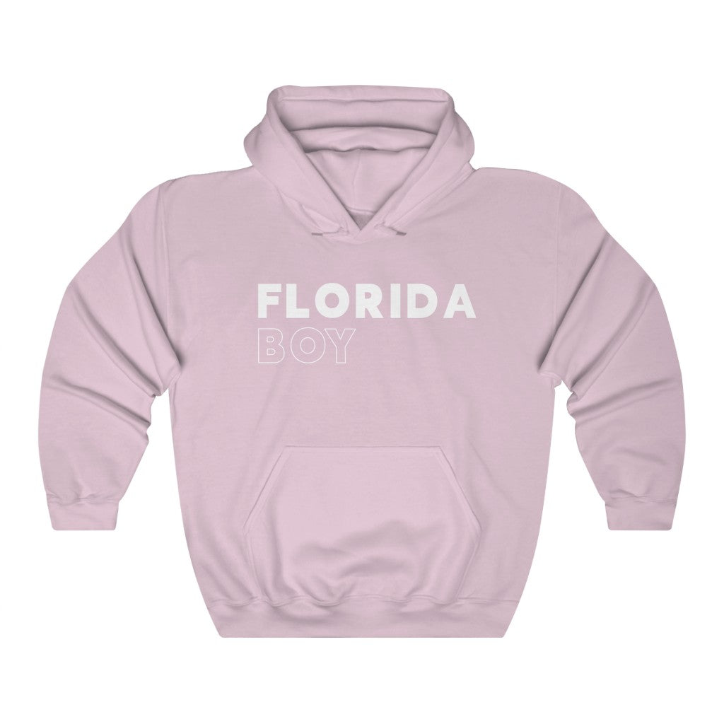 Florida Boy White Hooded Sweatshirt