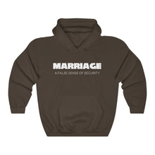 Load image into Gallery viewer, Marriage: A False Sense White Hooded Sweatshirt