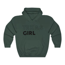 Load image into Gallery viewer, Texas Girl Black Hooded Sweatshirt