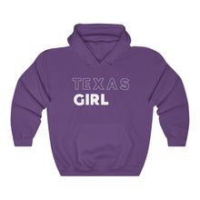 Load image into Gallery viewer, Texas Girl White Hooded Sweatshirt