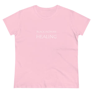 Black Woman Healing Midweight Cotton Tee