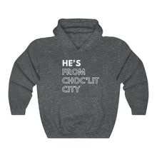 Load image into Gallery viewer, He's from Choc'Lit City Unisex Heavy Blend™ Hooded Sweatshirt