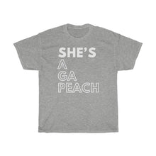 Load image into Gallery viewer, She&#39;s A GA Peach Unisex Heavy Cotton Tee
