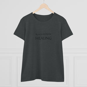 Black Woman Healing Midweight Cotton Tee