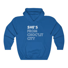 Load image into Gallery viewer, She's From Choc'Lit City Unisex Heavy Blend™ Hooded Sweatshirt
