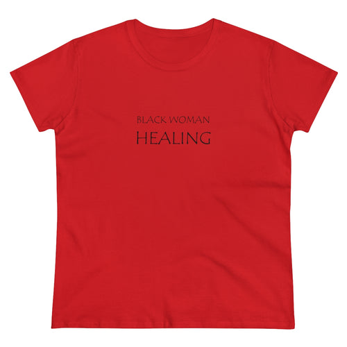 Black Woman Healing Midweight Cotton Tee