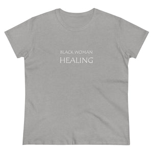 Black Woman Healing Midweight Cotton Tee