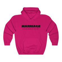 Load image into Gallery viewer, Marriage A False Sense Black Hooded Sweatshirt