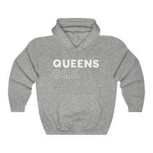 Load image into Gallery viewer, Queens Girl White Hooded Sweatshirt