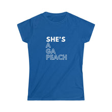 Load image into Gallery viewer, She's a GA Peach Women's Softstyle Tee