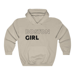 Boston Girl Black Hooded Sweatshirt