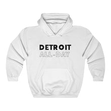 Load image into Gallery viewer, Detroit All-Day Black Hooded Sweatshirt