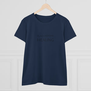 Black Woman Healing Midweight Cotton Tee