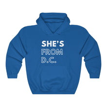 Load image into Gallery viewer, She's From DC Unisex Heavy Blend™ Hooded Sweatshirt