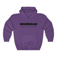 Load image into Gallery viewer, Marriage A False Sense Black Hooded Sweatshirt