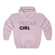 Load image into Gallery viewer, Texas Girl Black Hooded Sweatshirt