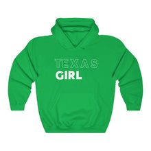 Load image into Gallery viewer, Texas Girl White Hooded Sweatshirt