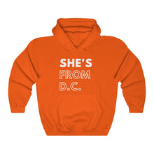 Load image into Gallery viewer, She's From DC Unisex Heavy Blend™ Hooded Sweatshirt