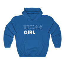 Load image into Gallery viewer, Texas Girl White Hooded Sweatshirt