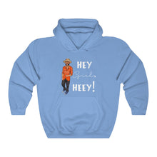 Load image into Gallery viewer, Hey Girl Heey! White Logo Hooded Sweatshirt