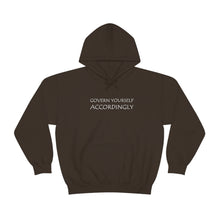 Load image into Gallery viewer, Govern Yourself Accordingly Hooded Sweatshirt