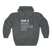 Load image into Gallery viewer, She's From Choc'Lit City Unisex Heavy Blend™ Hooded Sweatshirt