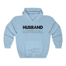 Load image into Gallery viewer, Husband Material Black Hooded Sweatshirt