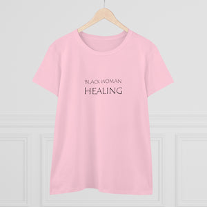 Black Woman Healing Midweight Cotton Tee