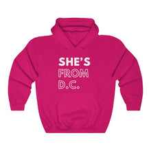 Load image into Gallery viewer, She's From DC Unisex Heavy Blend™ Hooded Sweatshirt
