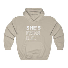 Load image into Gallery viewer, She's From DC Unisex Heavy Blend™ Hooded Sweatshirt