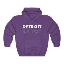 Load image into Gallery viewer, Detroit All-Day White Hooded Sweatshirt