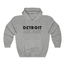 Load image into Gallery viewer, Detroit All-Day Black Hooded Sweatshirt