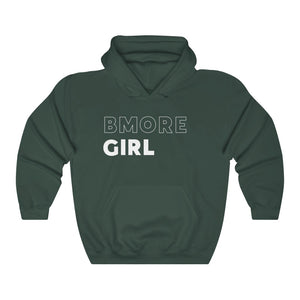 BMore Girl White Hooded Sweatshirt
