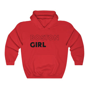 Boston Girl Black Hooded Sweatshirt