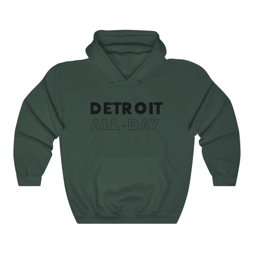 Detroit All-Day Black Hooded Sweatshirt