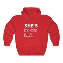Load image into Gallery viewer, She's From DC Unisex Heavy Blend™ Hooded Sweatshirt