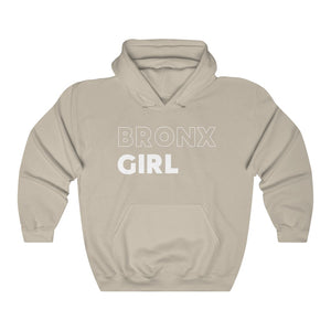 Bronx Girl White Hooded Sweatshirt