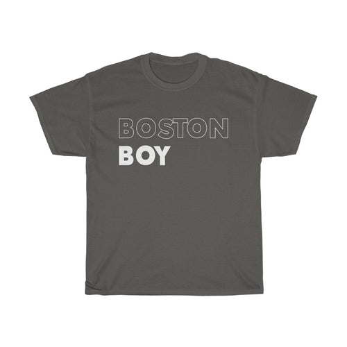Boston Boy White Unisex Heavy Cotton Tee