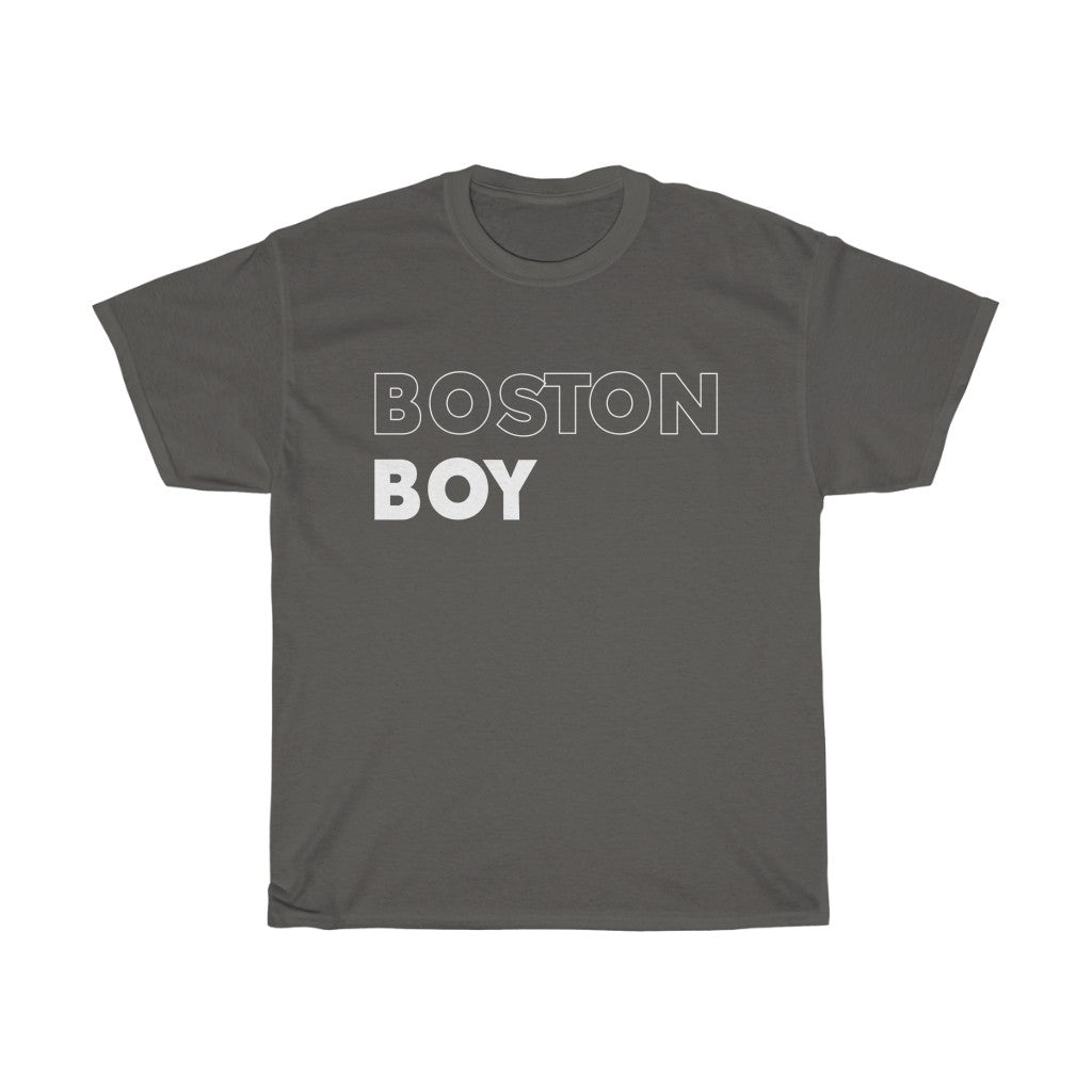 Boston Boy White Unisex Heavy Cotton Tee