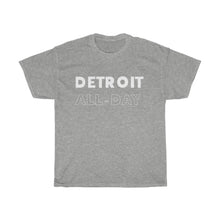 Load image into Gallery viewer, Detroit All-Day White Unisex Heavy Cotton Tee