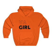 Load image into Gallery viewer, VA Girl Black Hooded Sweatshirt